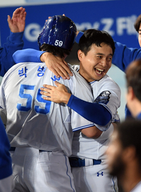 [포토]삼성 김헌곤-박병호, 연속 타자 홈런 합작