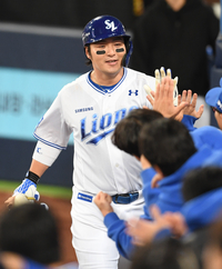 [포토]삼성 박병호, KS 3차전에서 첫 홈런