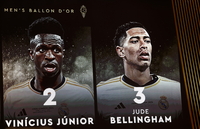 발롱도르 못 받은 것도 인종차별? 시상식 ‘불참 시위’ 비니시우스 뿔났다