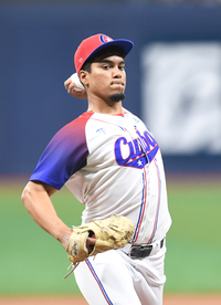 [포토]쿠바 사르두이, 한국과 2차 평가전 선발 등판