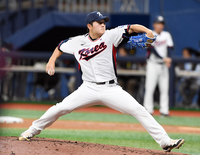 [포토]평가전 등판한 김택연