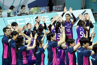 [포토]흥국생명, GS칼텍스 잡고 개막 10연승