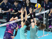 [포토]터치 아웃 만드는 흥국생명 김연경