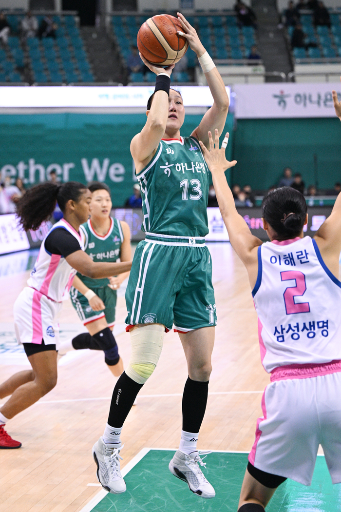 ‘WKBL 최다 득점 대기록’ 하나은행, 4일 홈경기서 김정은 ‘캡틴데이’ 진행