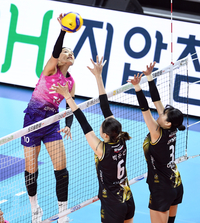 [포토]힘차게 공격하는 흥국생명 김연경