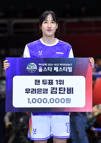 [포토]올스타 팬 투표 1위 차지한 김단비