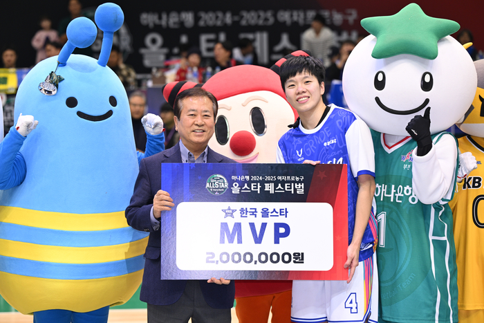 ‘퍼포먼스상·MVP’ 모두 품었다! 2관왕 ‘별 중의 별’ 오른 진안 “MVP는 충격인데…” [WKBL 올스타]