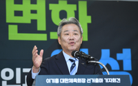 [포토] 대한체육회장 출마 밝히는 이기흥 회장