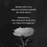 강원자치도, 제주항공 여객기 사고 합동분향소 설치