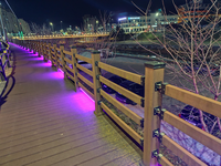 원주시, 흥양천 야간경관 개선사업 완료...아름다운 도시 야경 조성