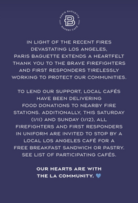 SPC 파리바게뜨, LA 산불 진화 소방관에 제품 기부