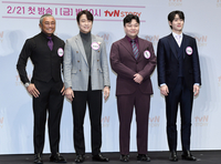 [포토]‘잘생긴 트롯’에서 뭉친 추성훈-최대철-태항호-한정완