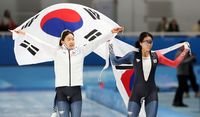 ‘한국 빙속 간판’ 김민선, 스피드 스케이팅 500m 금메달 …이나현이 은메달[하얼빈AG]