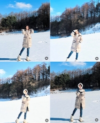 설원 위 ‘소녀美’ 이민정…김지석 등장에 ‘짱구력’ 폭발[★SNS]