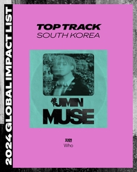 BTS 지민, 스포티파이 2024 하반기 최다 스트리밍 1위… ‘Who’로 글로벌 저력 과시