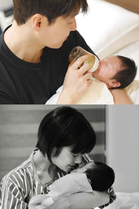 심형탁♥사야, 子 보는 눈에 꿀 뚝뚝 “조리원서 도라에몽” [★SNS]