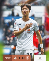 엄지성, 3월 명단 발표 앞두고 英 무대 ‘데뷔골’…스완지도 1-0 승리