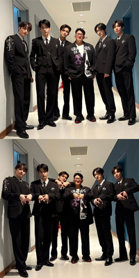 아이돌 멤버인 줄…방시혁, 다이어트 성공 후 TXT 멤버와 나란히