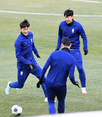 [포토]함께 훈련하는 이재성과 손흥민