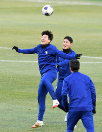 [포토]웃음 넘쳐나는 손흥민의 훈련