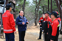 이병선 속초시장, 산불예방 근로자 격려 방문