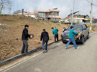 속초시 노학동 주민센터, 영농부산물 수거 등 산불 예방 환경정비