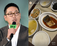 하정우, 환자식 먹고 회복 중인 근황 “첫 식사” [★SNS]