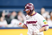 [포토]키움 김건희의 홈런 포효