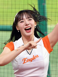 [포토]해맑게 웃는 치어리더 하지원