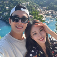 “1+1=♥” 한예슬, 남편과 함께 행복한 여행