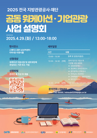 “지역별 워케이션 및 기업관광 유치” 전국 지방 관광공사·재단 6곳, 29일 공동 설명회 개최