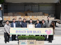 춘천시 농업관련 단체 연합, 산불피해지역 안동시에 고추육묘 기부