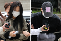 ‘손흥민 협박 남녀’ 법원 출석…공갈 혐의 질문에 ‘침묵’