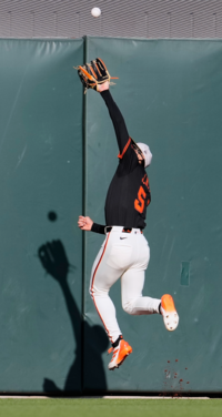 이정후, 펜스 ‘부상악몽’ 지운 슈퍼캐치…무안타 씻은 수비 명장면!