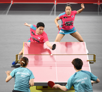 [포토] 혼성복식 64강 압도적 경기 임종훈-신유빈