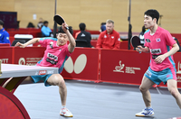 [포토] 장우진-조대성, 3-0 압승 거두며 32강 진출 