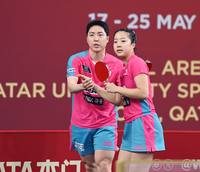 [포토] 임종훈-신유빈 혼합복식조 8강 진출 