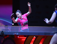 [포토] 신유빈 ‘풀파워 탑스핀 공격’