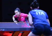 [포토] 신유빈 ‘신중한 서브’