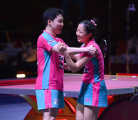 [포토] 임종훈-신유빈 ‘이겼다’