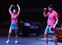 [포토] 임종훈-신유빈 ‘이겼다’