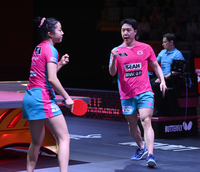 [포토] 임종훈-신유빈 ‘주먹 불끈’