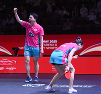 [포토] 임종훈-신유빈 ‘승리가 보인다’