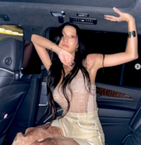 화사, 차 안에서도 당당 포즈 ‘과감한 시스루까지’ [★SNS]