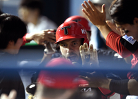 [포토]KIA 위즈덤, 두산 이영하 상대 시즌 10호 홈런