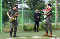 [포토]BTS RM-뷔 전역, 빠질 수 없는 색소폰 연주