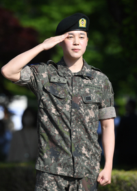 [포토] BTS 지민 ‘전역합니다’