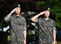 [포토] BTS 정국-지민 ‘전역을 명 받았습니다’