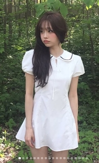 ‘숲속 요정이 여기 있었네!’…츄, 순백 원피스, 日에서 팬 메시지도