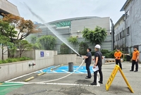 용인도시공사, 여름철 화재 대비 소방합동훈련 진행